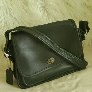 Authentic Coach Black Leather Small Cross Body bag